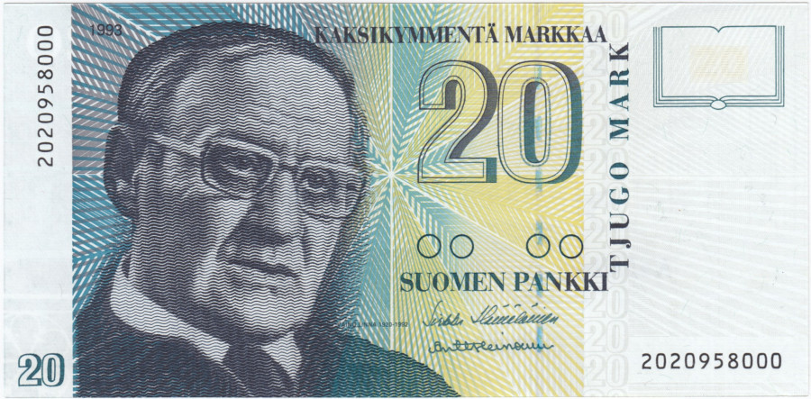 20 Markkaa 1993 2020958000